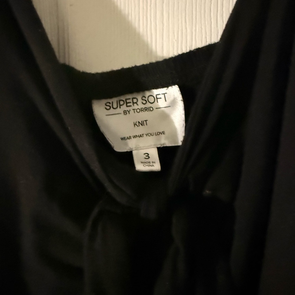 Torrid Women’s Black Tie Knot Black Baby Doll Tank A-Line Dress - Picture 3 of 4